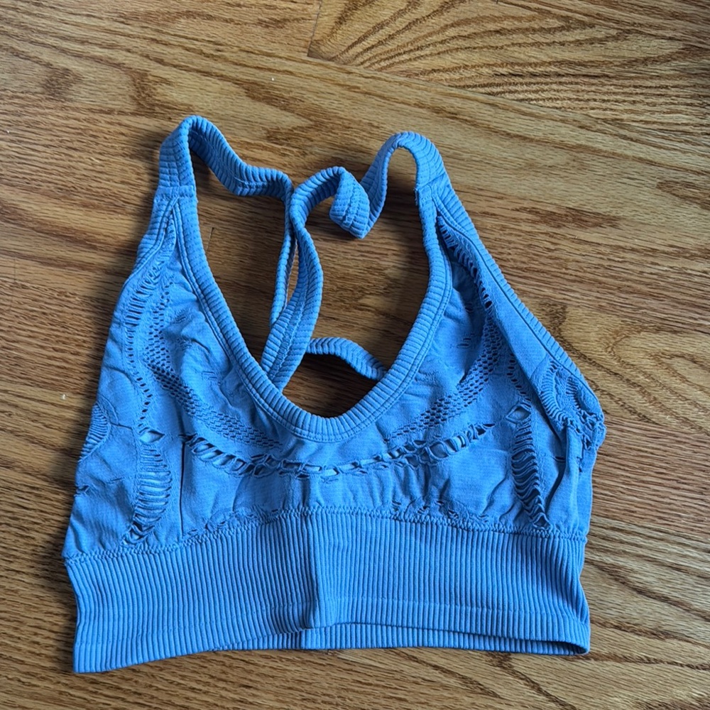 Balance Athletica Blue Textured Bralette